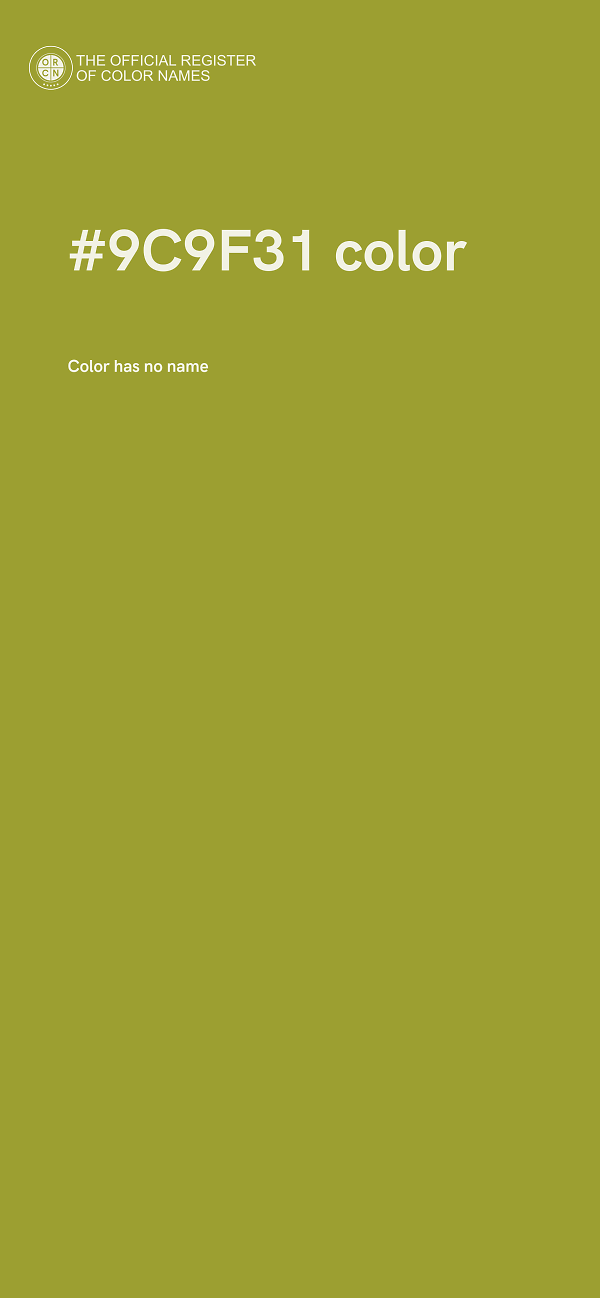 #9C9F31 color image