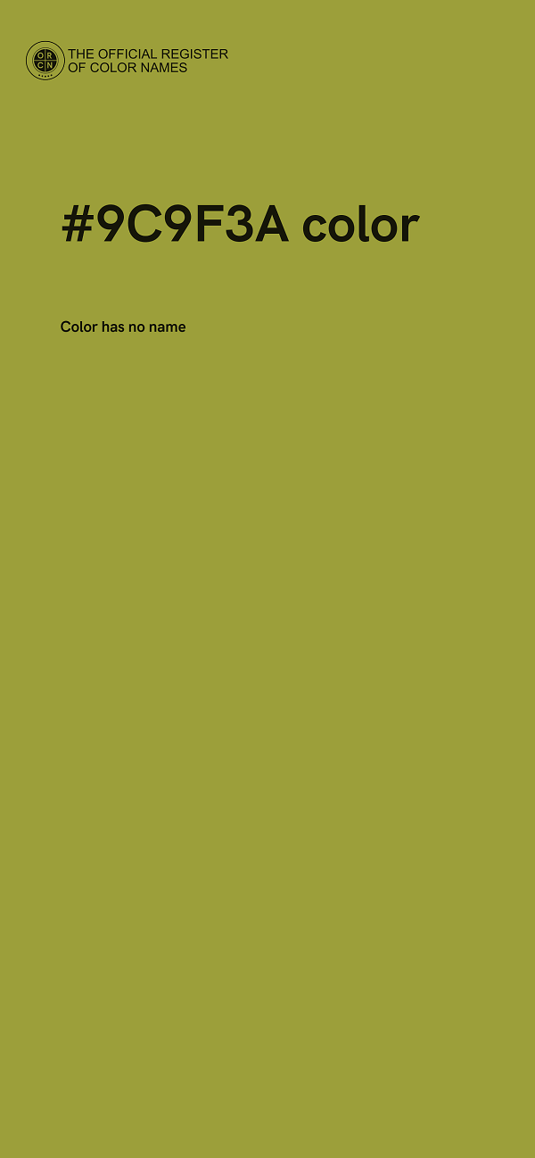 #9C9F3A color image
