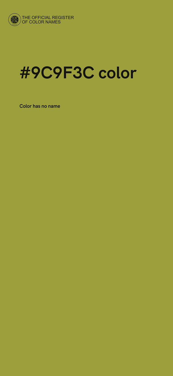 #9C9F3C color image