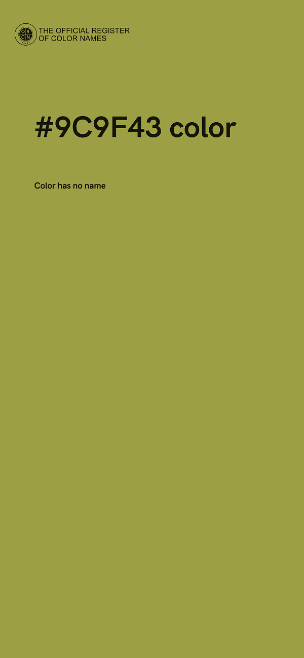 #9C9F43 color image