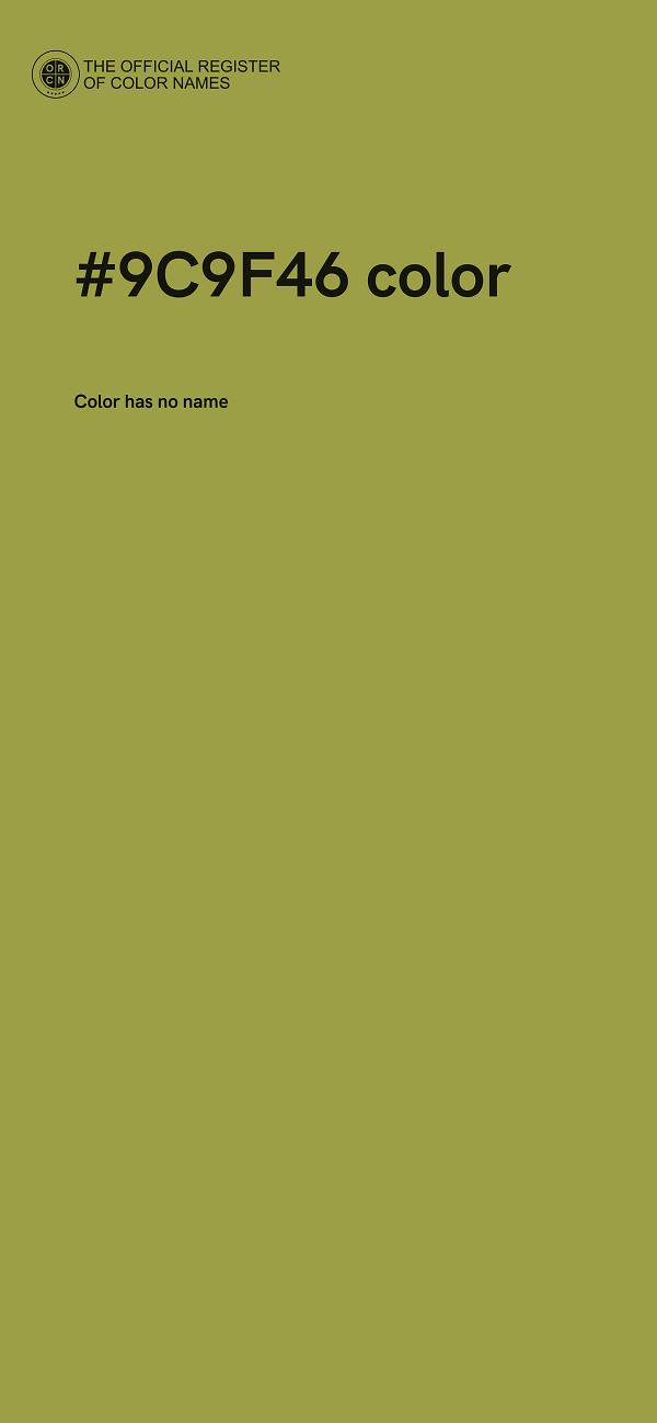 #9C9F46 color image