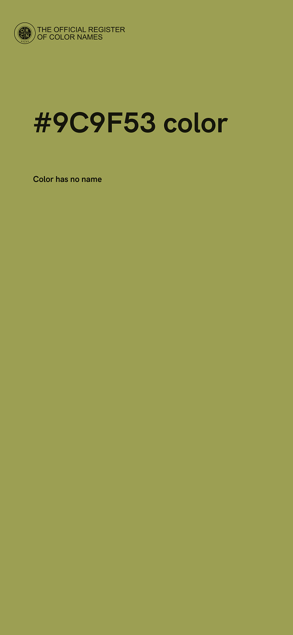 #9C9F53 color image