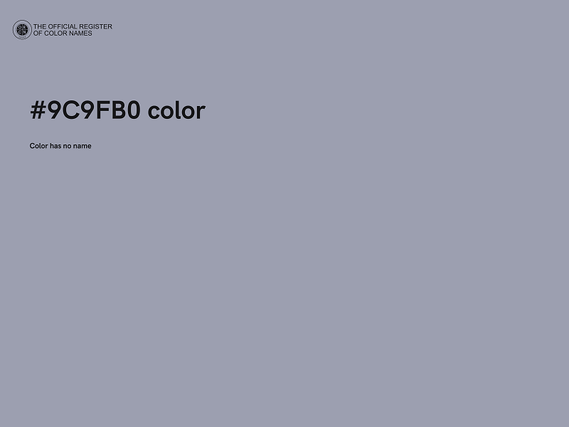 #9C9FB0 color image