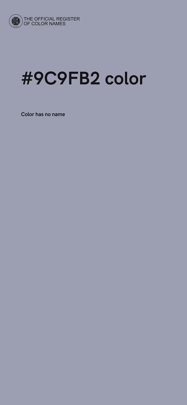 #9C9FB2 color image