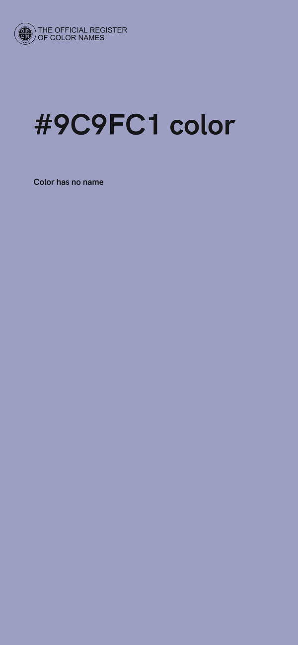 #9C9FC1 color image