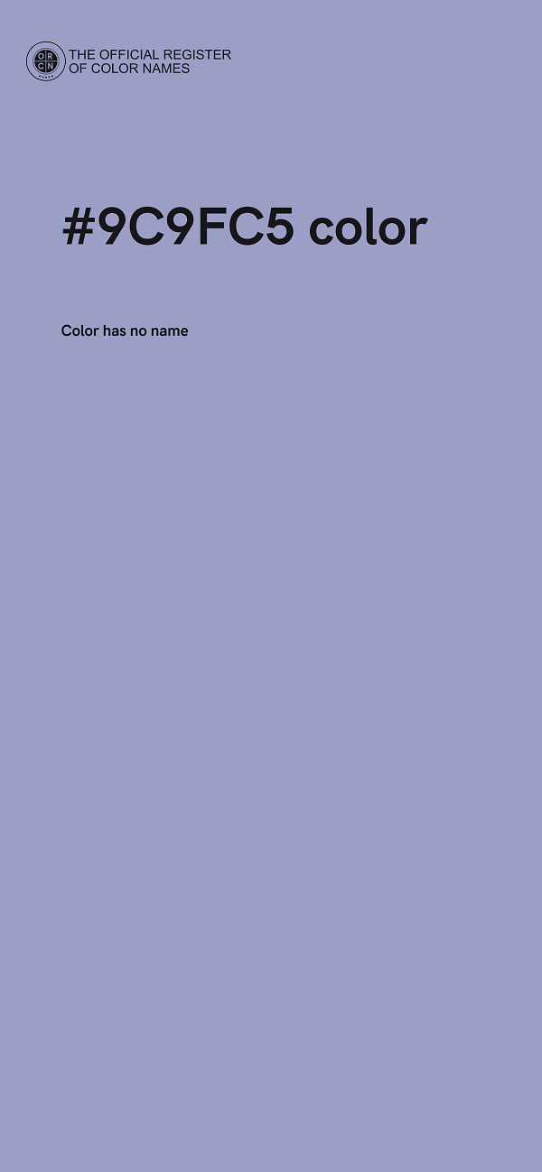 #9C9FC5 color image