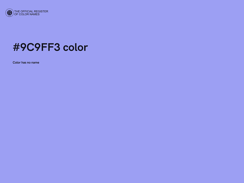 #9C9FF3 color image