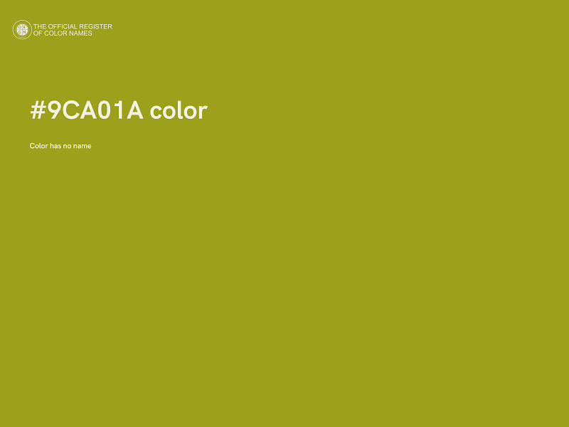 #9CA01A color image