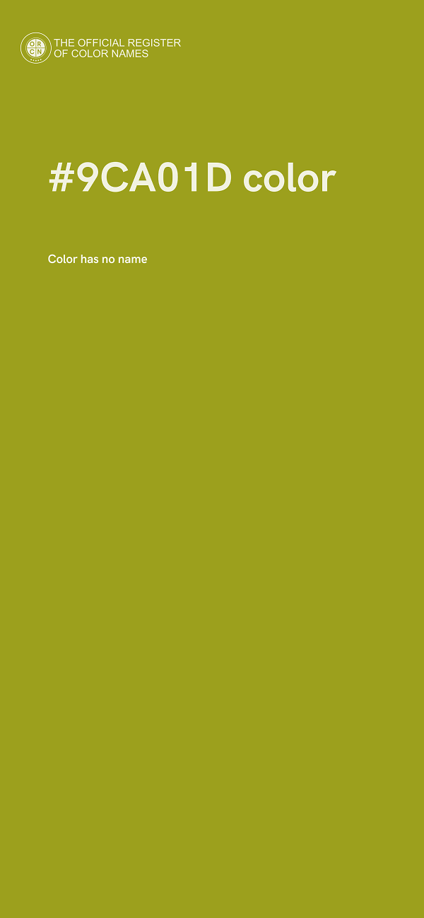 #9CA01D color image