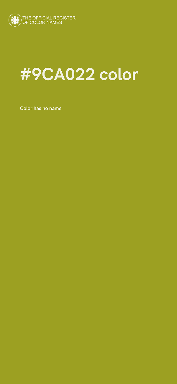 #9CA022 color image