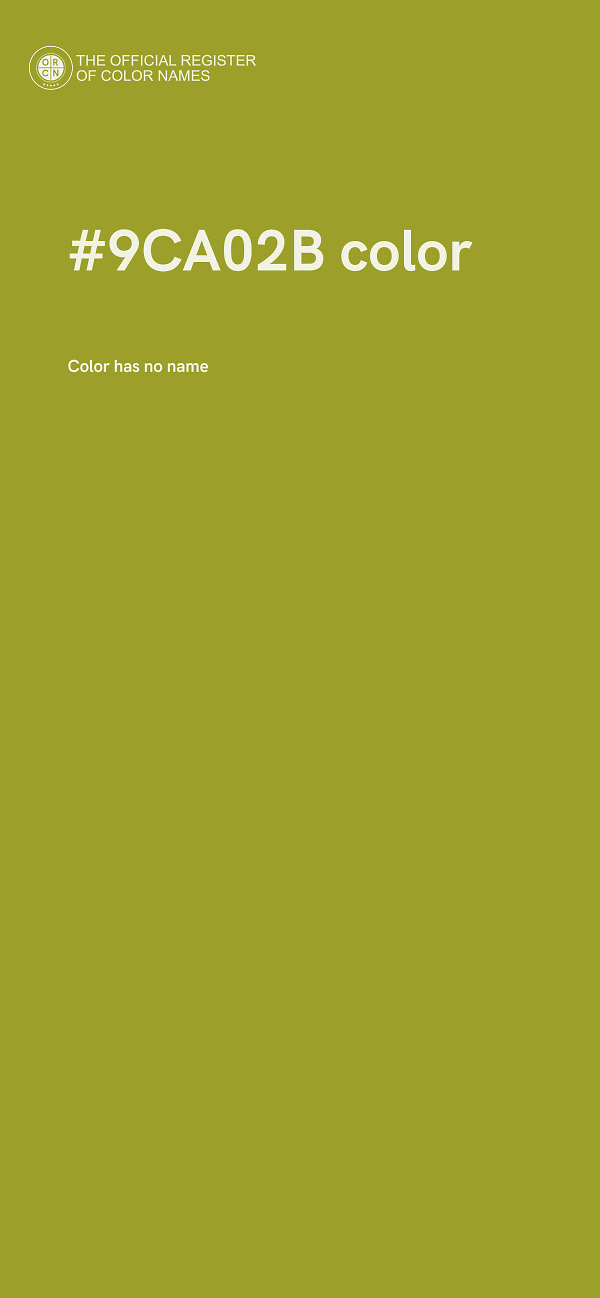 #9CA02B color image