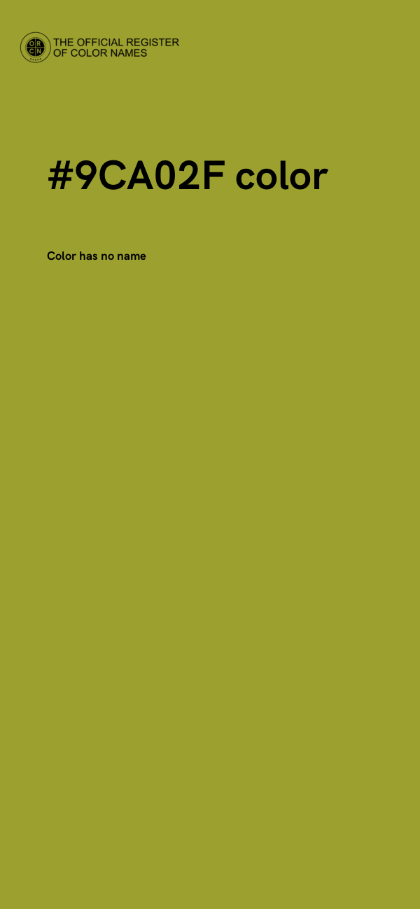 #9CA02F color image