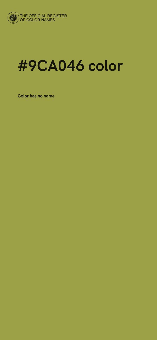 #9CA046 color image