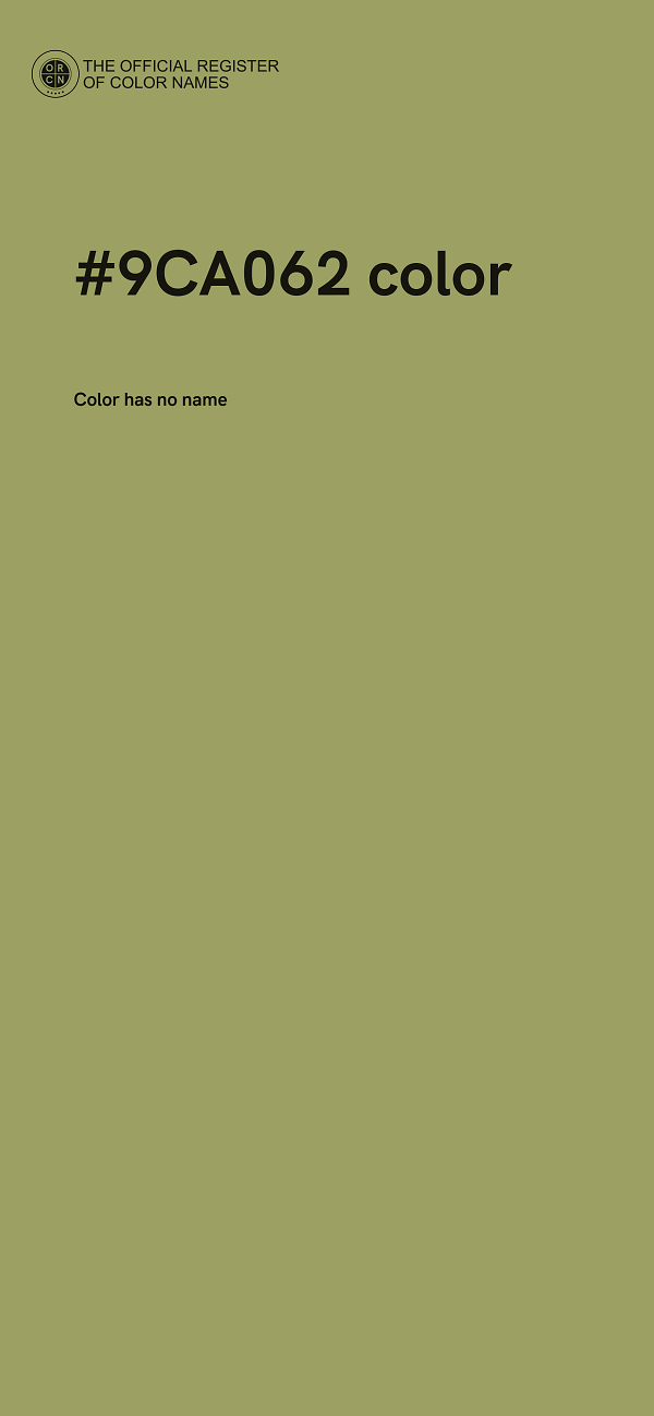 #9CA062 color image