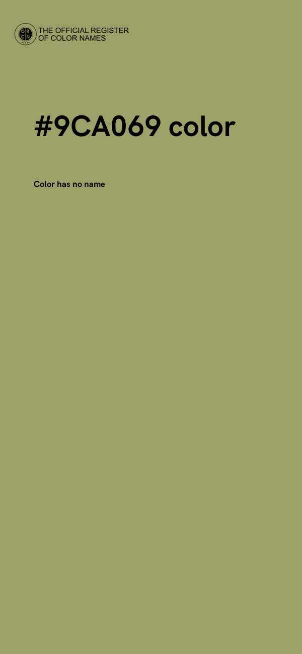 #9CA069 color image