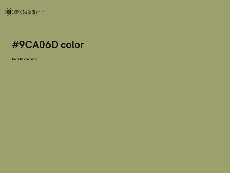 #9CA06D color image