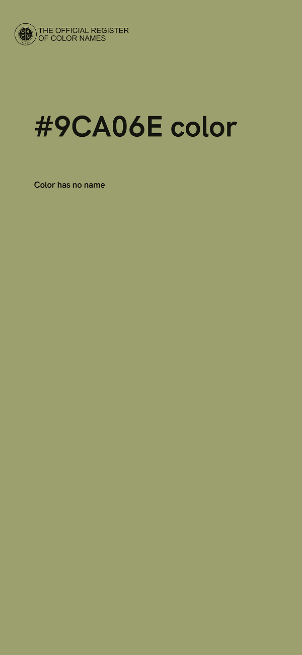 #9CA06E color image