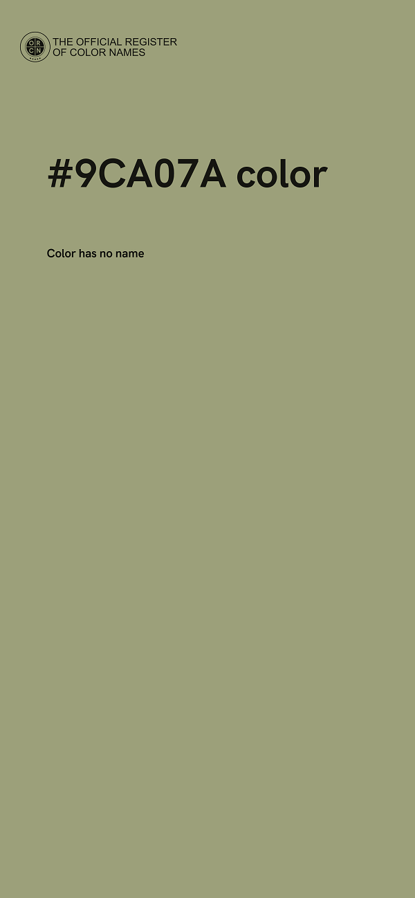 #9CA07A color image