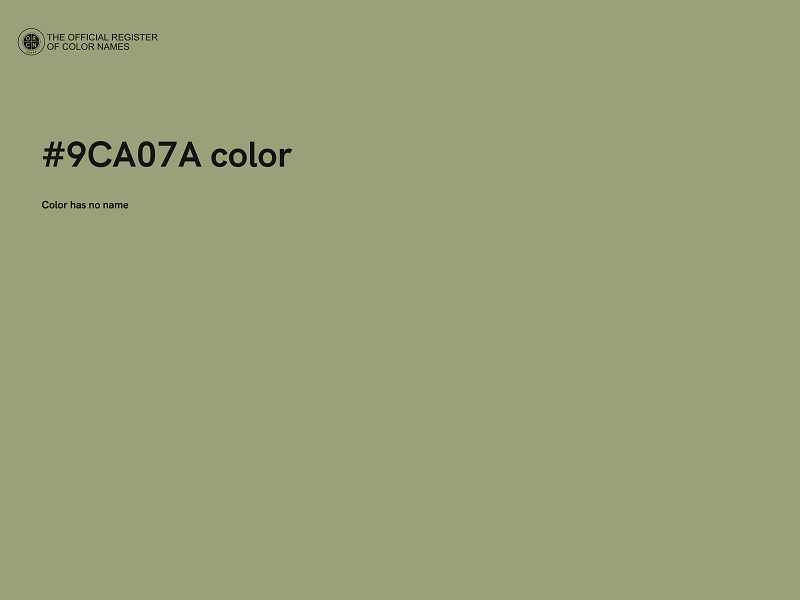 #9CA07A color image