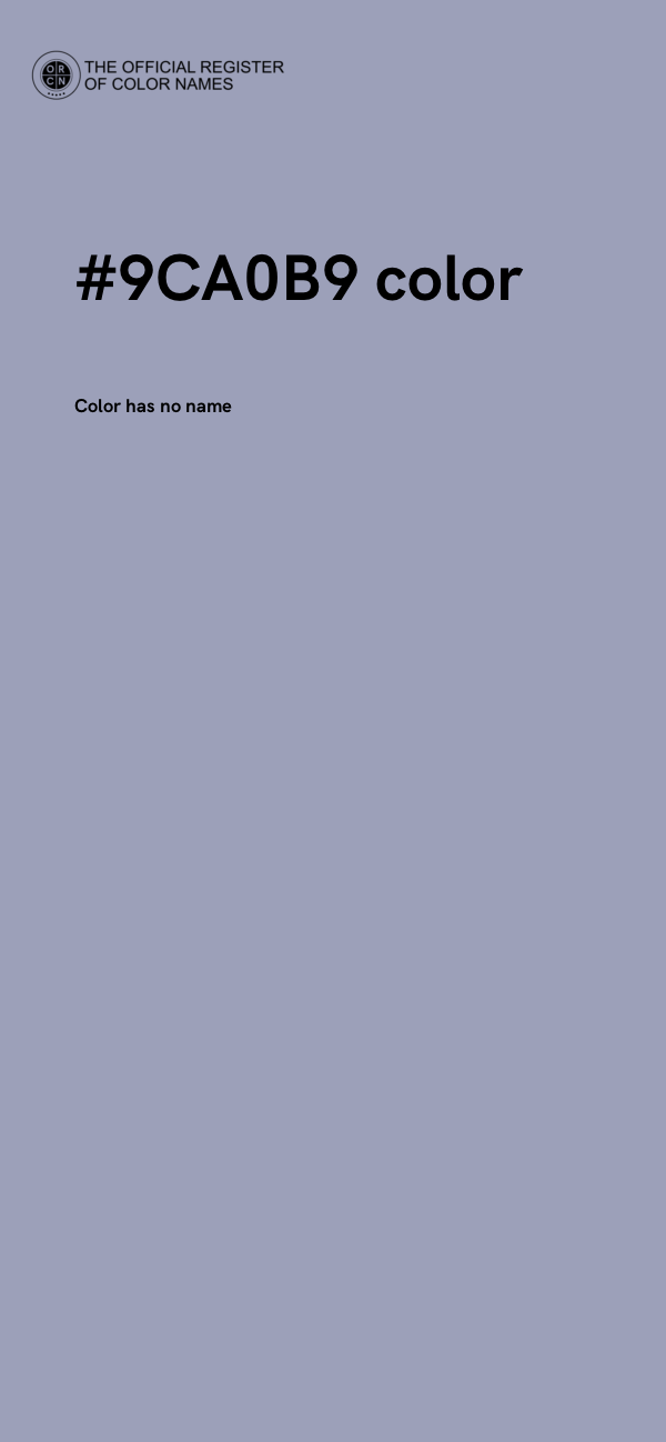 #9CA0B9 color image