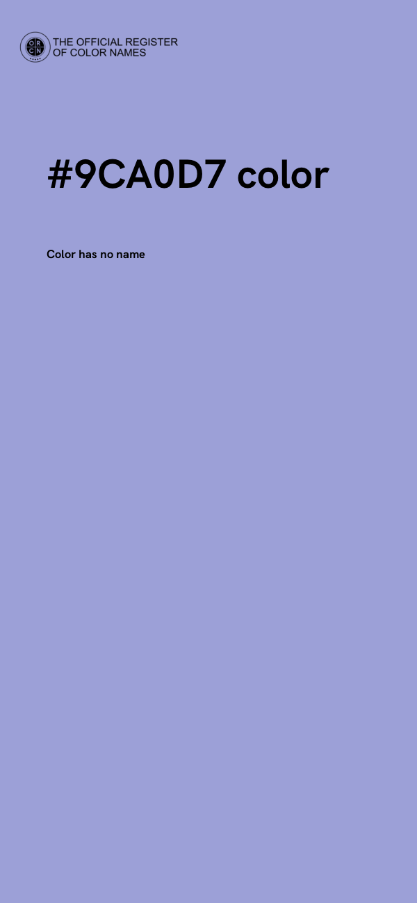 #9CA0D7 color image