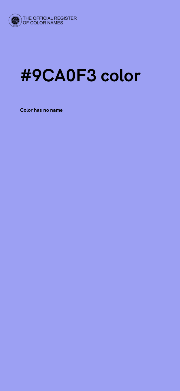 #9CA0F3 color image