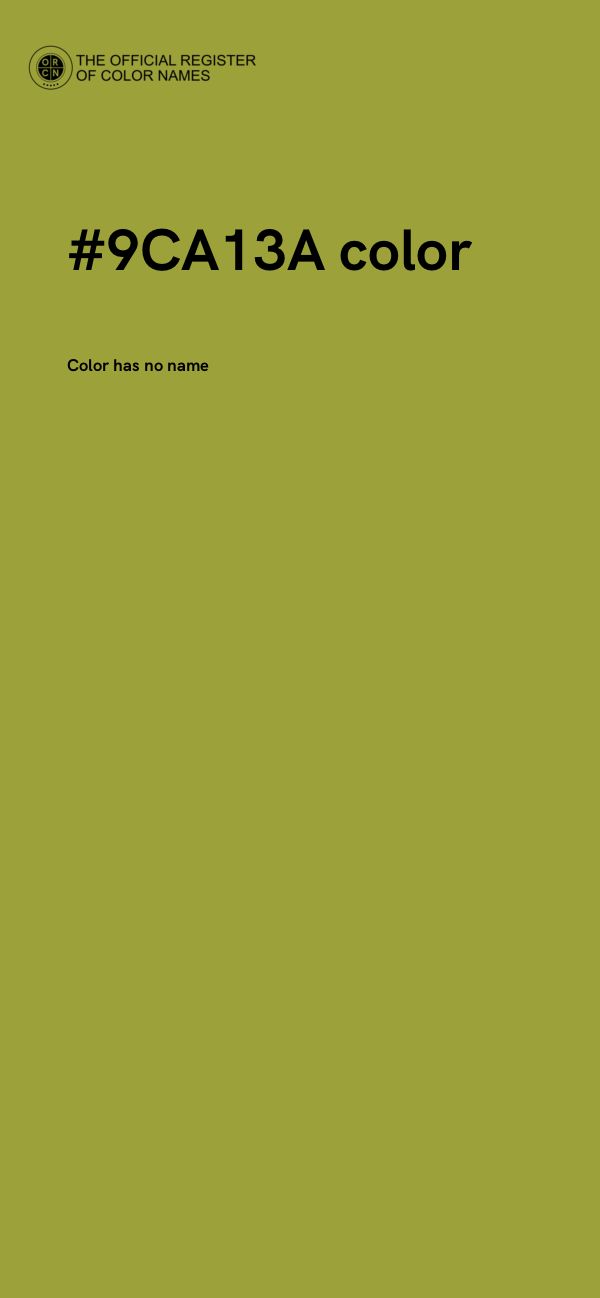 #9CA13A color image