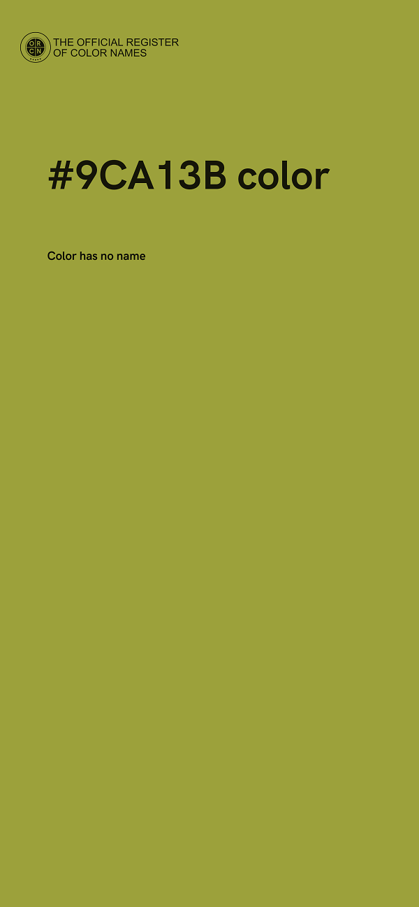 #9CA13B color image