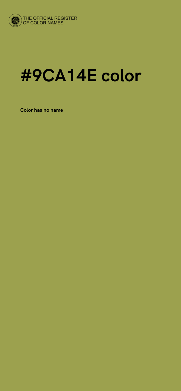 #9CA14E color image