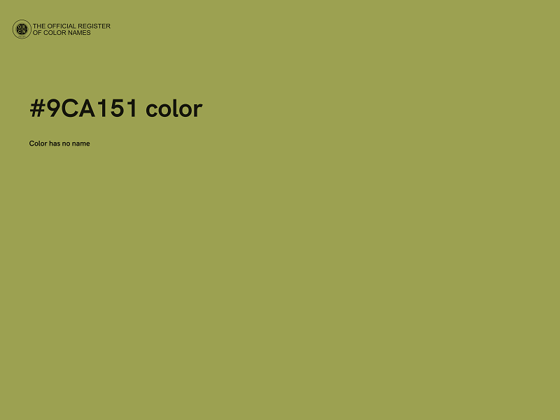 #9CA151 color image