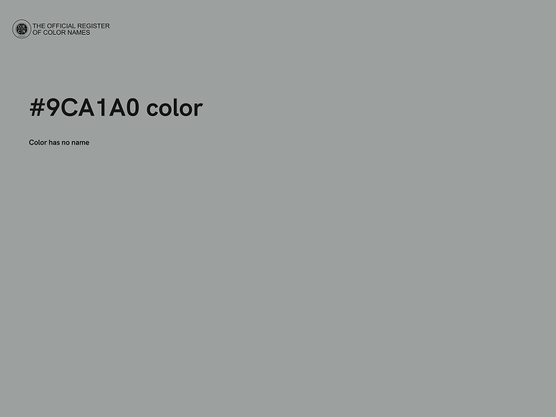 #9CA1A0 color image