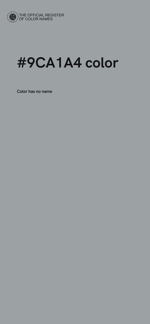 #9CA1A4 color image