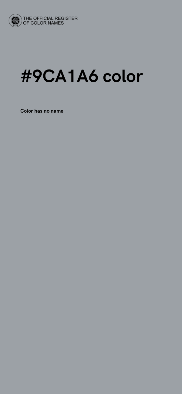 #9CA1A6 color image