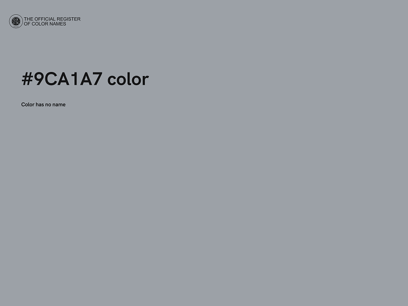 #9CA1A7 color image