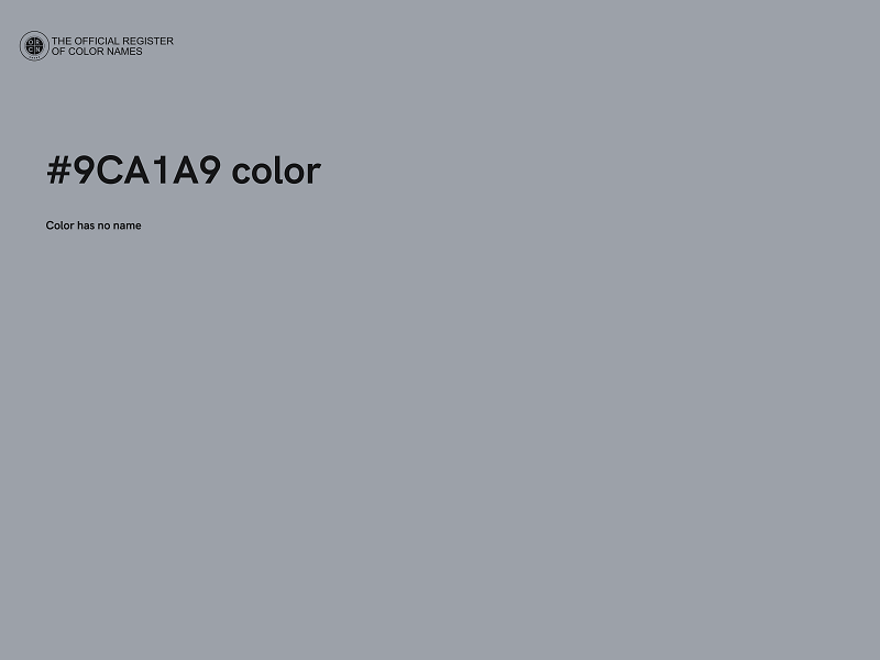 #9CA1A9 color image