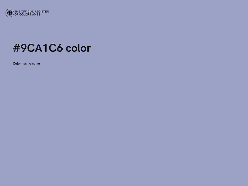 #9CA1C6 color image