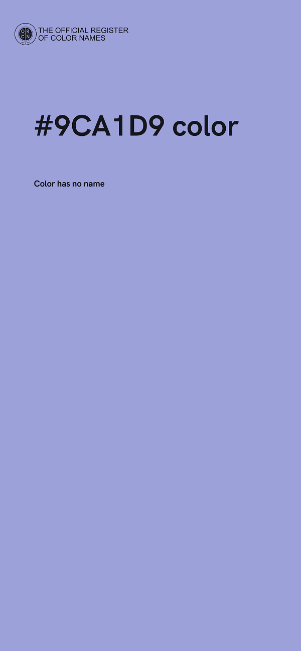 #9CA1D9 color image