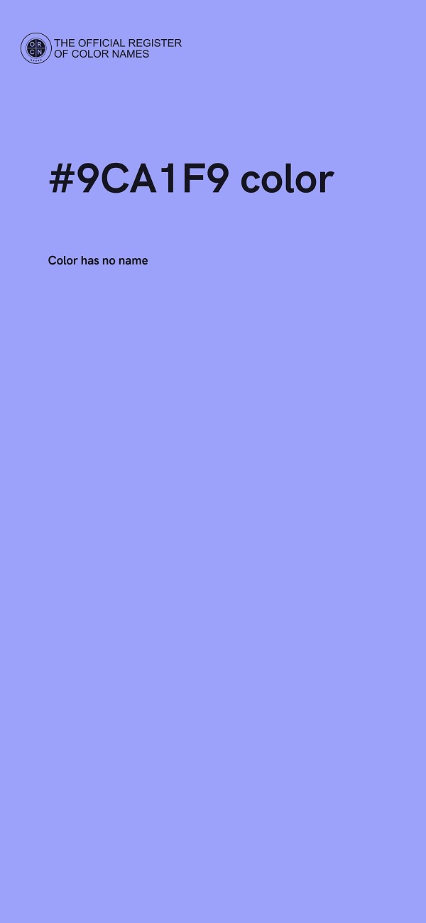 #9CA1F9 color image