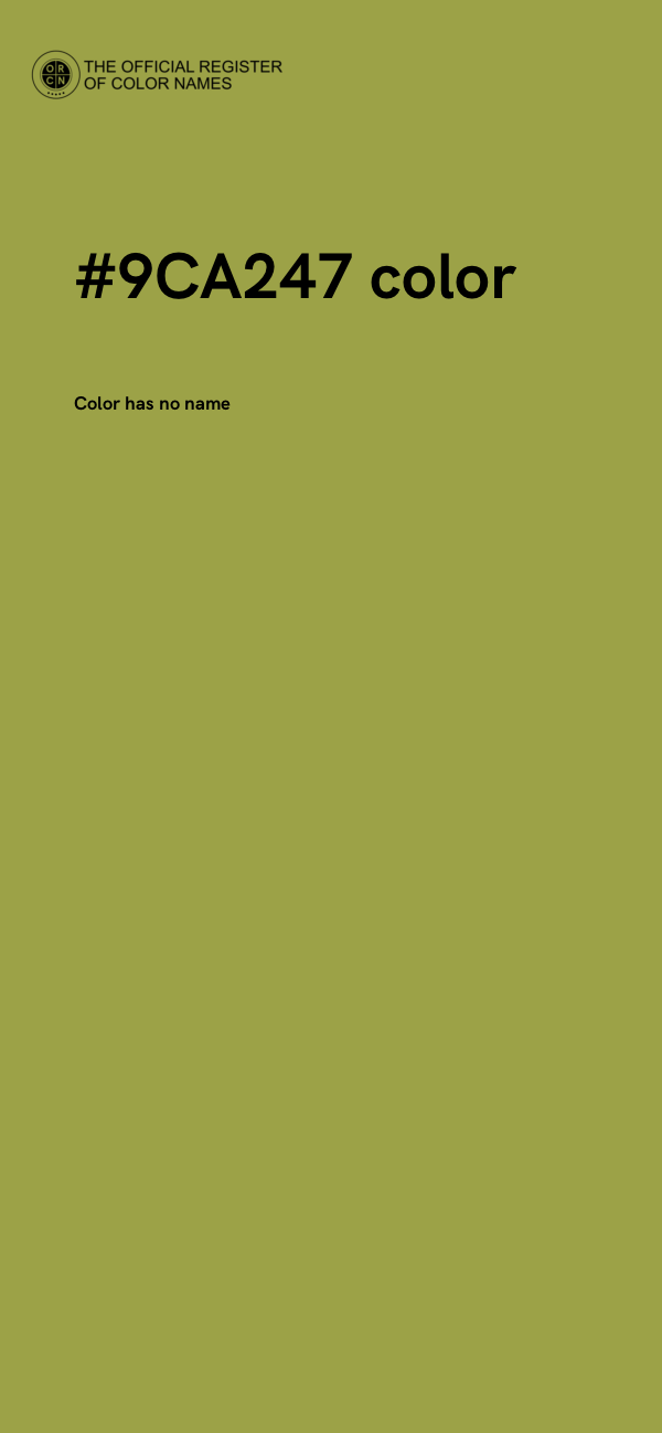 #9CA247 color image