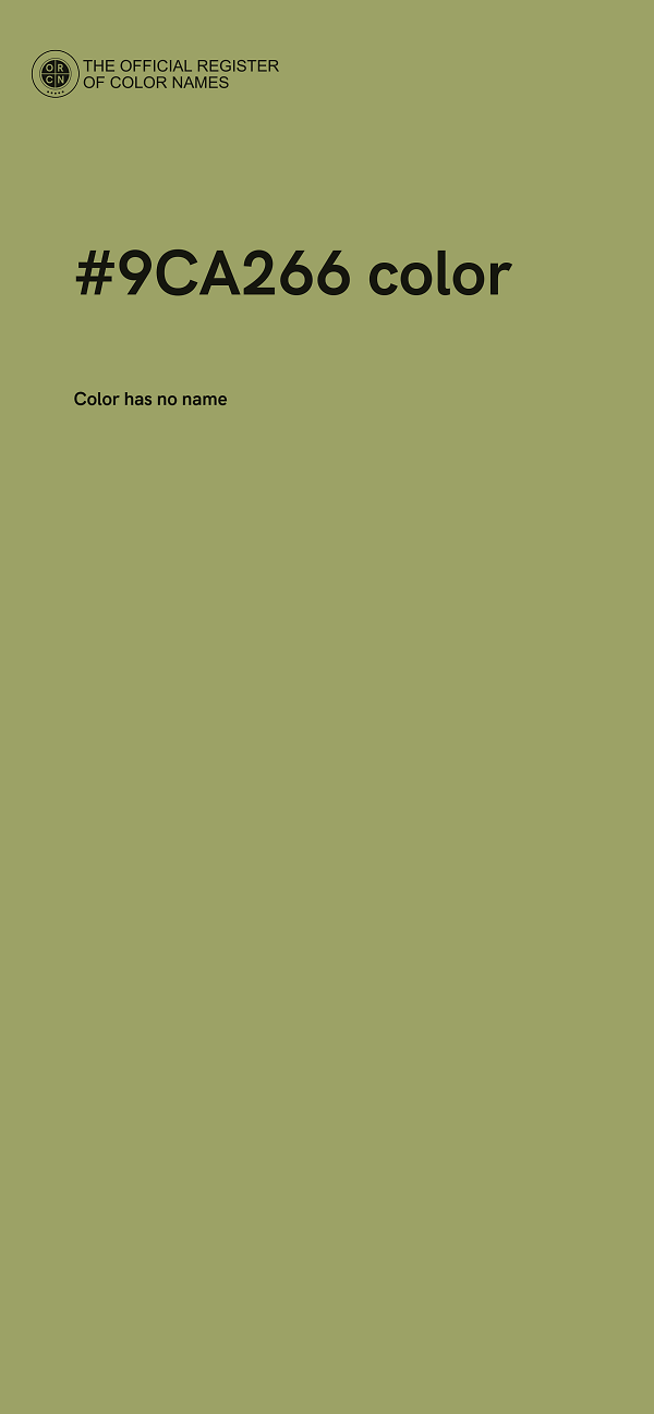 #9CA266 color image