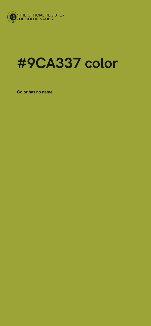#9CA337 color image
