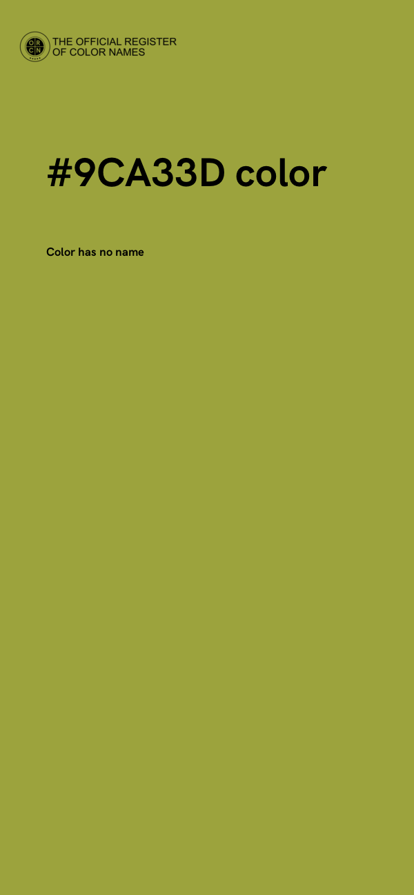 #9CA33D color image