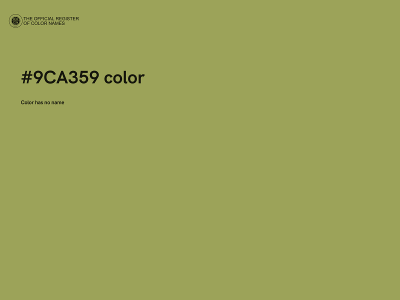 #9CA359 color image