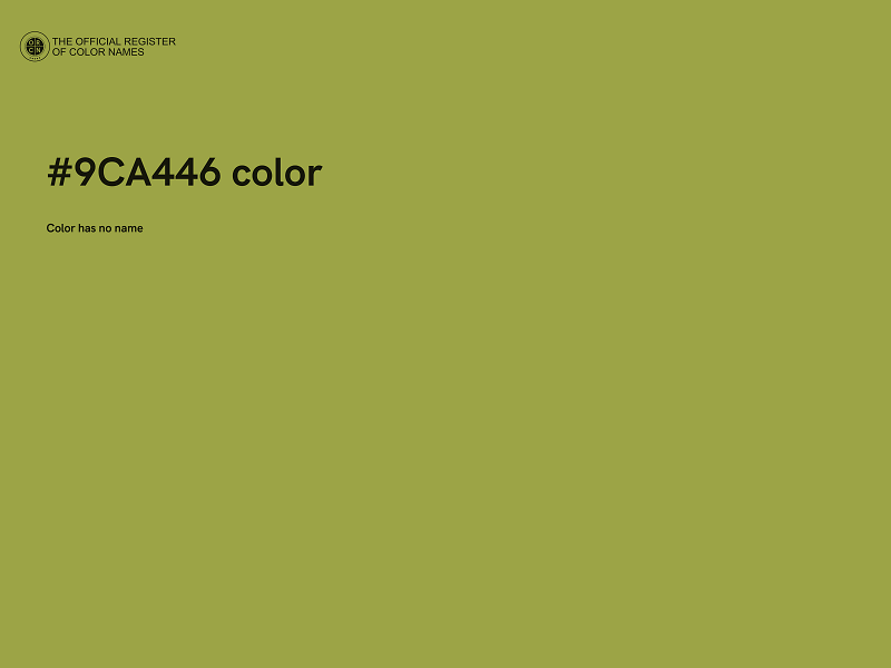 #9CA446 color image