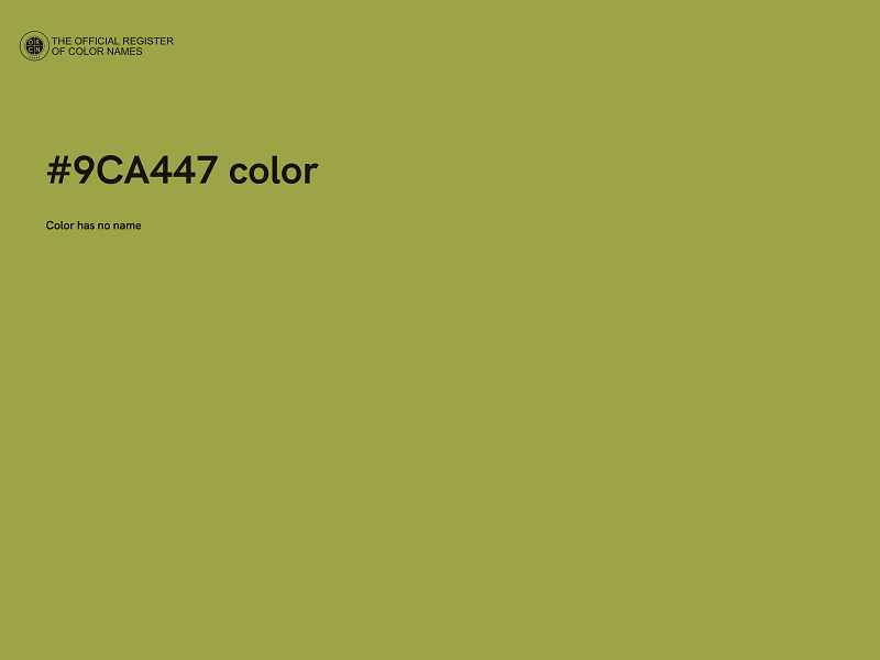 #9CA447 color image