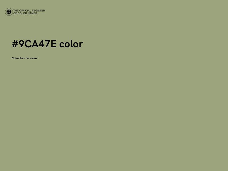 #9CA47E color image