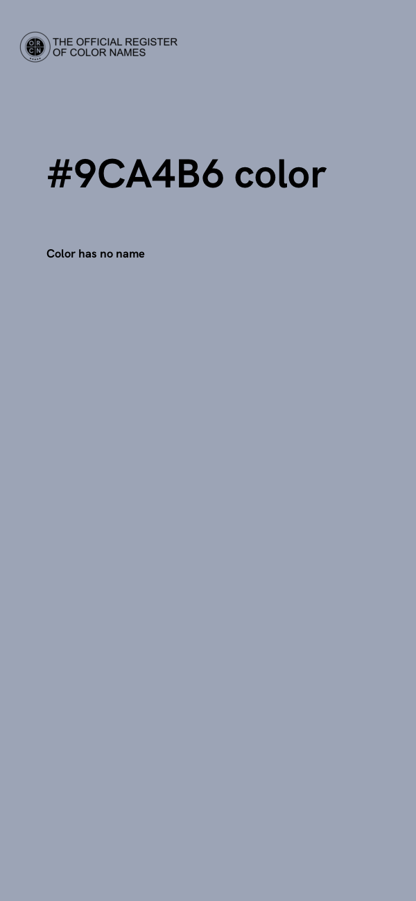 #9CA4B6 color image