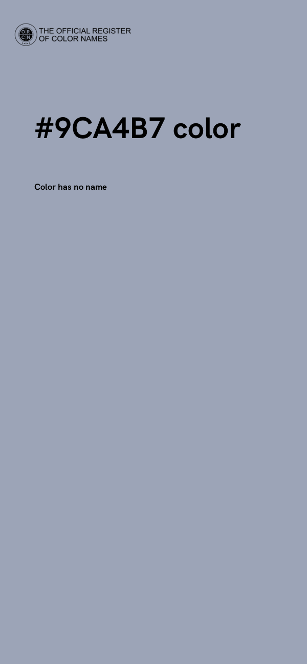 #9CA4B7 color image