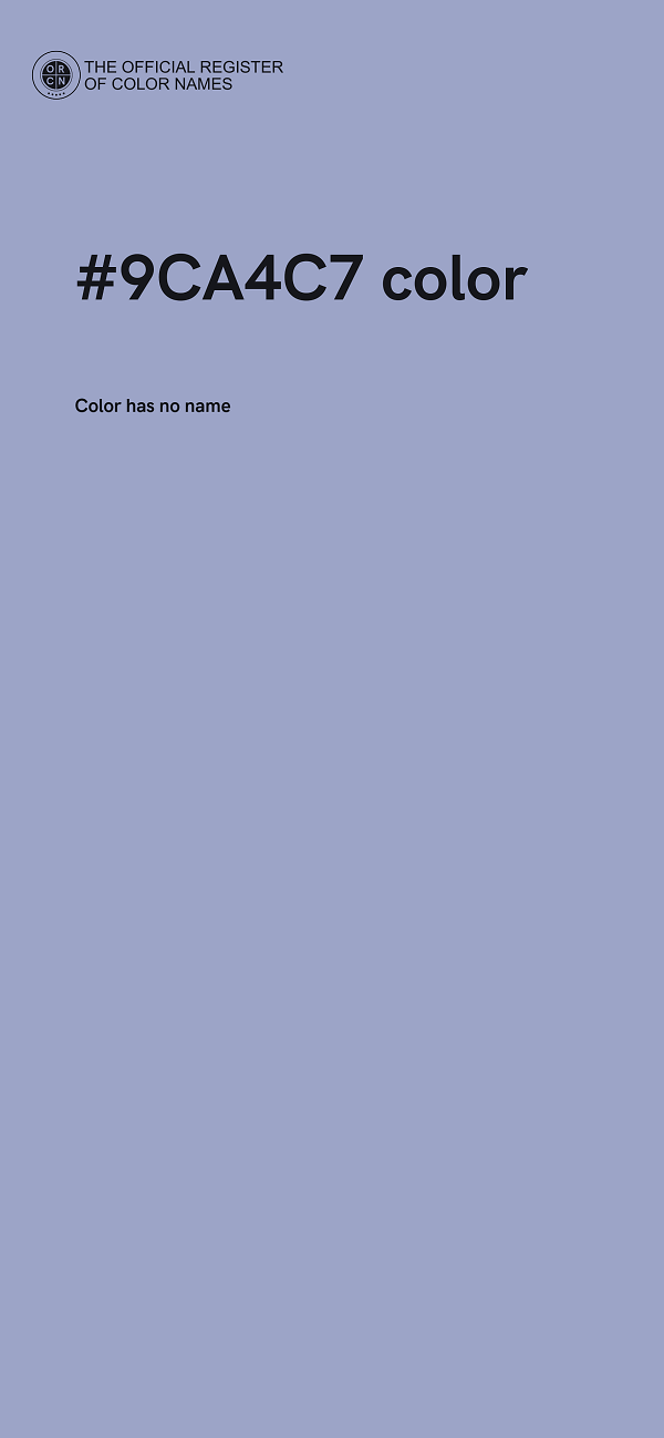 #9CA4C7 color image