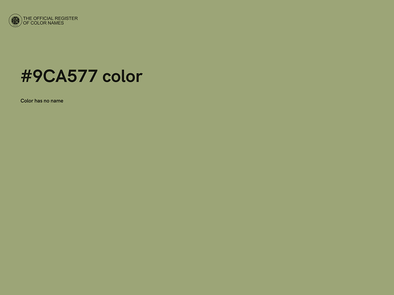 #9CA577 color image